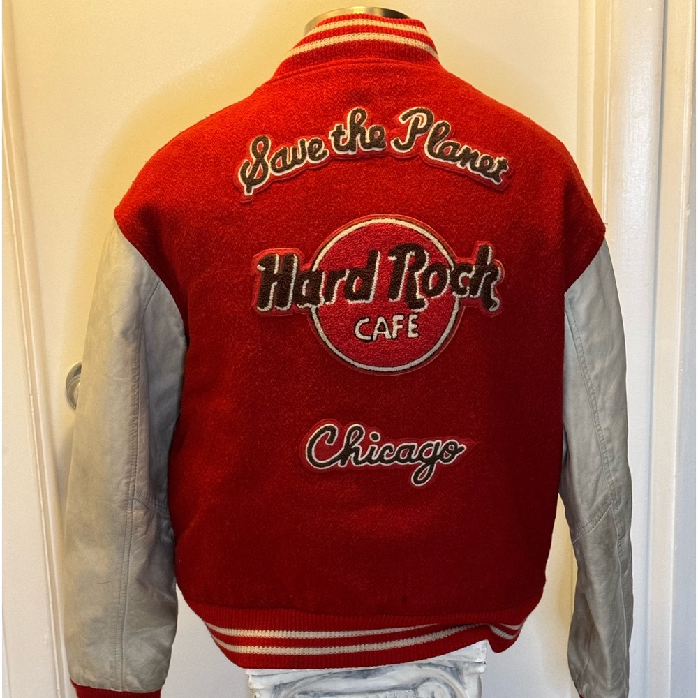 Rare Hard Rock Cafe Chicago Varsity Jacket.